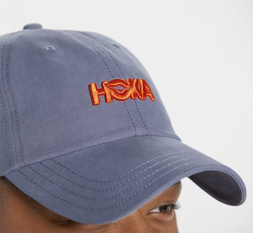 Hoka One One Dame/Herre Hoka Casual Luer Luer Blå Grå/Vermilion Oransje Norge-08RKB